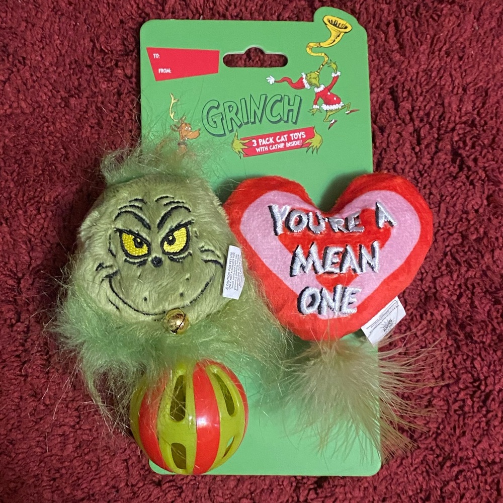 Grinch cat toys set